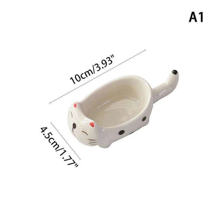 Chic Ceramic Condiment Dishes - Stylish Set of 4 Snack and Seasoning Plates - Très Elite