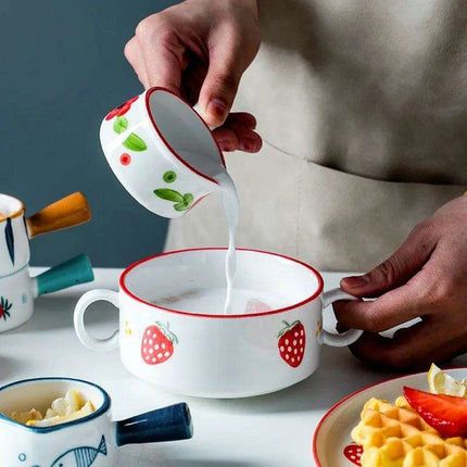 Chic Ceramic Milk and Coffee Mug Set - A Stylish Kitchen Essential - Très Elite