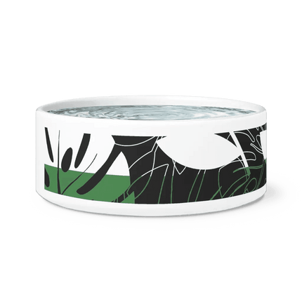 Chic Ceramic Pet Bowl with Adorable Paw Print Accent