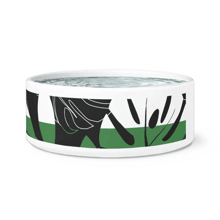 Chic Ceramic Pet Bowl with Adorable Paw Print Accent
