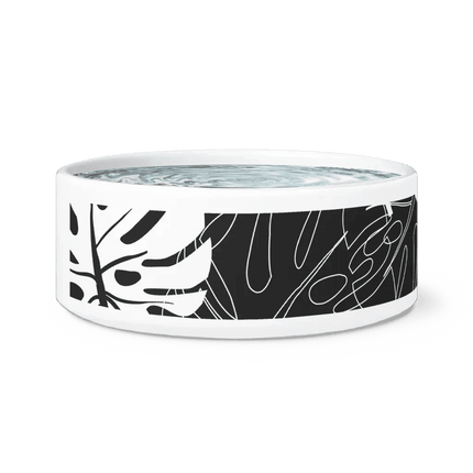 Chic Ceramic Pet Bowl with Adorable Paw Print Accent