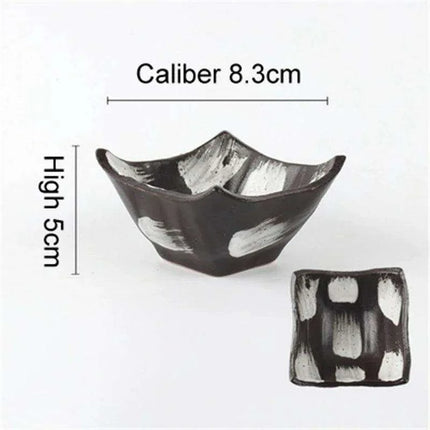 Chic Ceramic Soy Sauce Dipping Dish Set with Multi-Purpose Serving Tray..