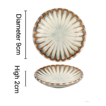 Chic Ceramic Soy Sauce Dipping Dish Set with Multi-Purpose Serving Tray..