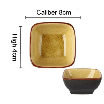 Chic Ceramic Soy Sauce Dipping Dish Set with Multi-Purpose Serving Tray - Très Elite