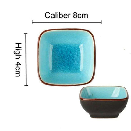Chic Ceramic Soy Sauce Dipping Dish Set with Multi-Purpose Serving Tray - Très Elite