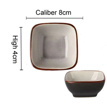 Chic Ceramic Soy Sauce Dipping Dish Set with Multi-Purpose Serving Tray - Très Elite