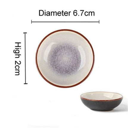 Chic Ceramic Soy Sauce Dipping Dish Set with Multi-Purpose Serving Tray - Très Elite