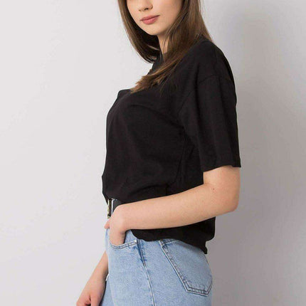 Chic Chain Embellished Cotton T Shirt For Women Casual - Très Elite