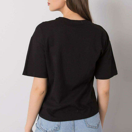 Chic Chain Embellished Cotton T Shirt For Women Casual - Très Elite