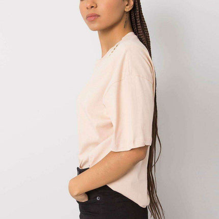 Chic Chain Embellished Cotton T Shirt For Women Casual - Très Elite