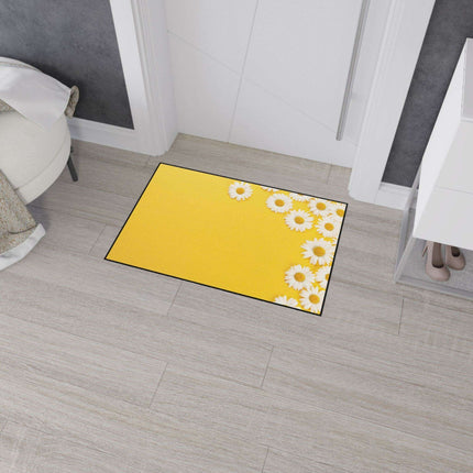 Chic Chamomile Personalized Area Rug with Modern Black Edging and Vibrant Designs - Très Elite