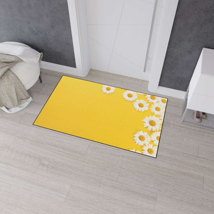 Chic Chamomile Personalized Area Rug with Modern Black Edging and Vibrant Designs - Très Elite