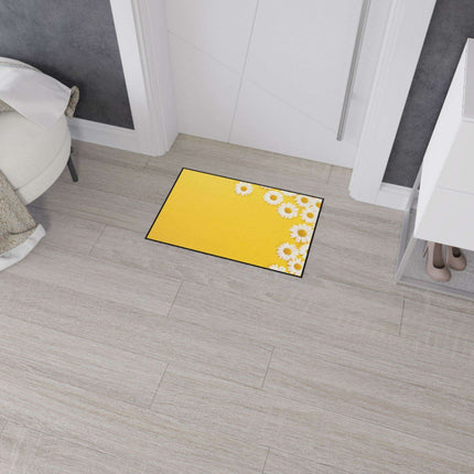 Chic Chamomile Personalized Area Rug with Modern Black Edging and Vibrant Designs - Très Elite