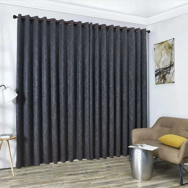 Chic Charcoal Floral Thermal Blackout Curtains - Set of 2 | Energy-Saving Privacy Dividers