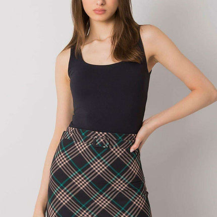 Chic Checked Mini Skirt For Effortless Elegance Italy Moda - Très Elite