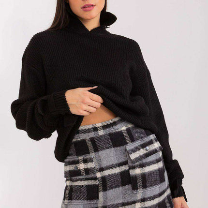 Chic Checkered Mini Skirt with Functional Pockets - Effortless Style for Any Occasion - Très Elite