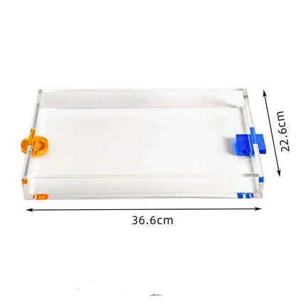 Chic Clear Acrylic Serving Tray for Elegant Teacup Display - Modern Home Essential - Très Elite