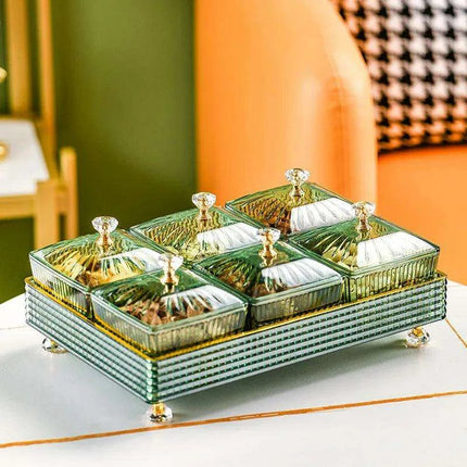 Chic Clear Nordic Snack Trays - Stylish 4/6 Compartment Bowls for Treats and Candies - Très Elite