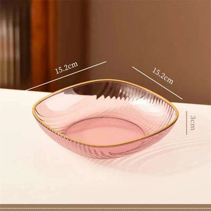 Chic Clear Serving Tray with Holder - Ideal for Elegant Salads and Snacks..