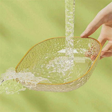 Chic Clear Serving Tray with Holder - Ideal for Elegant Salads and Snacks - Très Elite