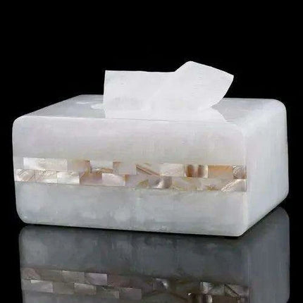 Chic Coastal-Inspired Tissue Box Holder for Elegant Home and Hospitality Settings..