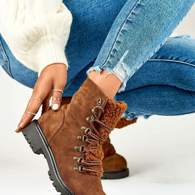 Chic Cocoa Suede Ankle Boots