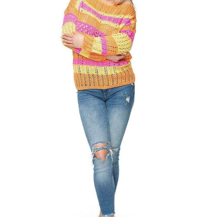 Chic Colorful Peekaboo Pullover - Très Elite