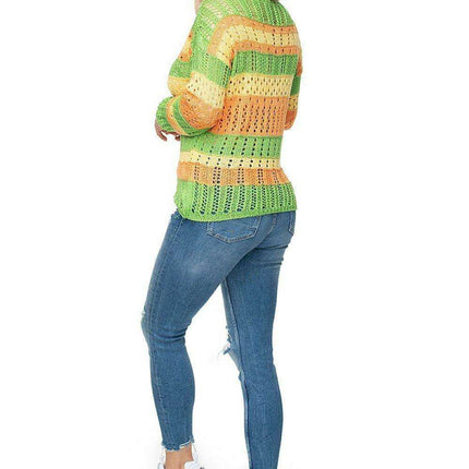 Chic Colorful Peekaboo Pullover - Très Elite
