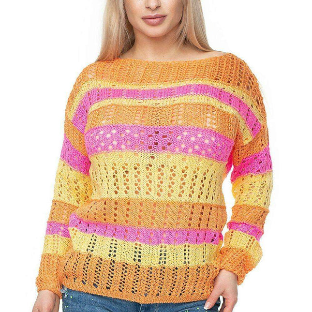 Chic Colorful Peekaboo Pullover