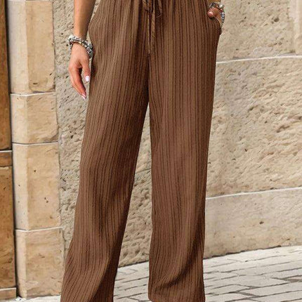 Chic Colorful Pleated Straight Leg Trousers for Women - Très Elite