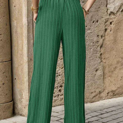 Chic Colorful Pleated Straight Leg Trousers for Women - Très Elite