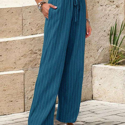 Chic Colorful Pleated Straight Leg Trousers for Women - Très Elite