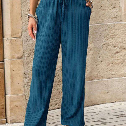 Chic Colorful Pleated Straight Leg Trousers for Women - Très Elite
