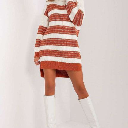 Chic Colorful Striped Knit Dress