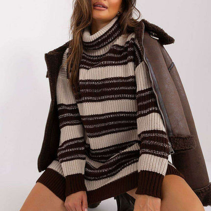 Chic Colorful Striped Knit Dress - Très Elite