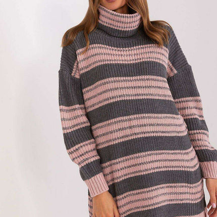 Chic Colorful Striped Knit Dress