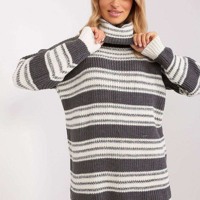 Chic Colorful Striped Knit Dress