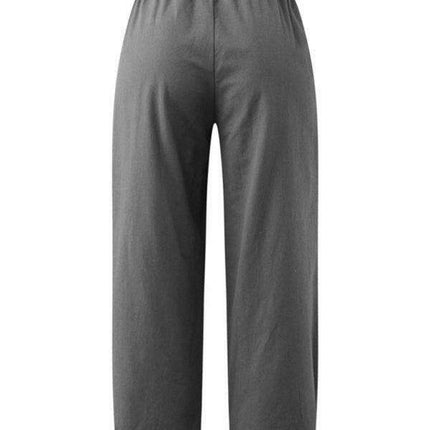Chic Comfort: Women's High Waist Cotton Linen Harem Pants