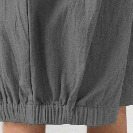 Chic Comfort: Women's High Waist Cotton Linen Harem Pants