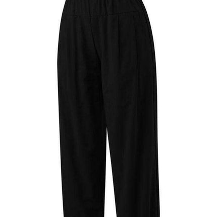 Chic Comfort: Women's High Waist Cotton Linen Harem Pants