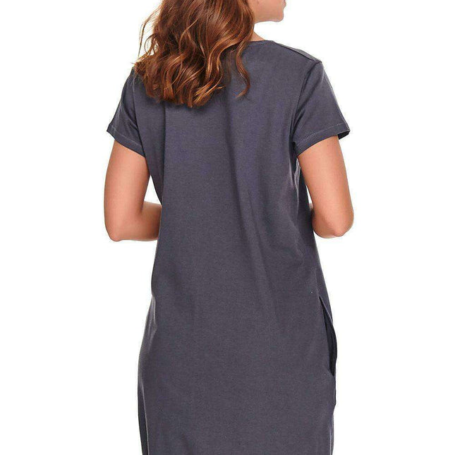 Chic Comfort Zip-Up Nightshirt