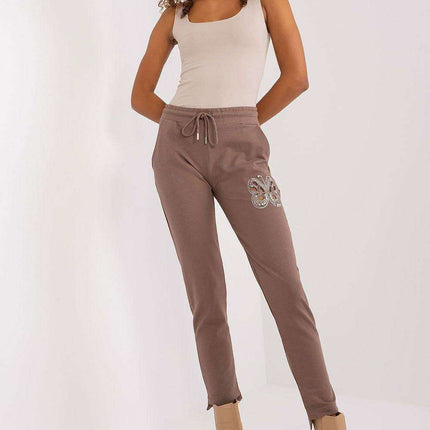 Chic & Comfortable High-Waisted Cotton Joggers with Adjustable Fit - Très Elite