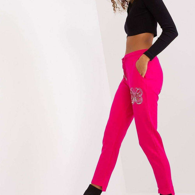 Chic & Comfortable High-Waisted Cotton Joggers with Adjustable Fit - Très Elite