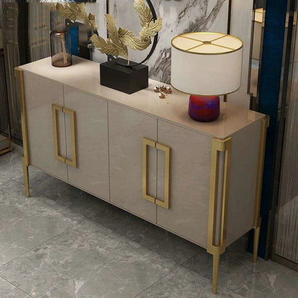 Chic Contemporary Sideboard with Stainless Steel Features- Très Elite- Très Elite