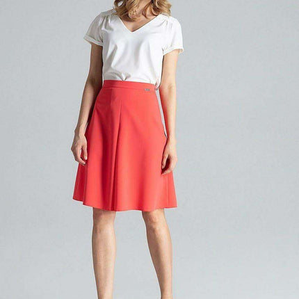 Chic Contrast Pleated A-Line Midi Skirt - Très Elite
