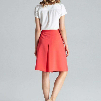 Chic Contrast Pleated A-Line Midi Skirt - Très Elite