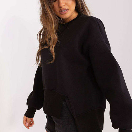 Chic Cotton Asymmetrical Sweatshirt from Moda - Très Elite