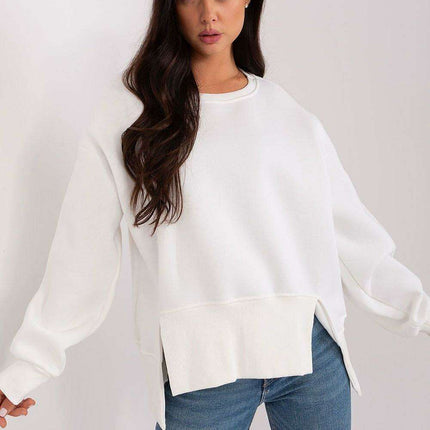 Chic Cotton Asymmetrical Sweatshirt from Moda