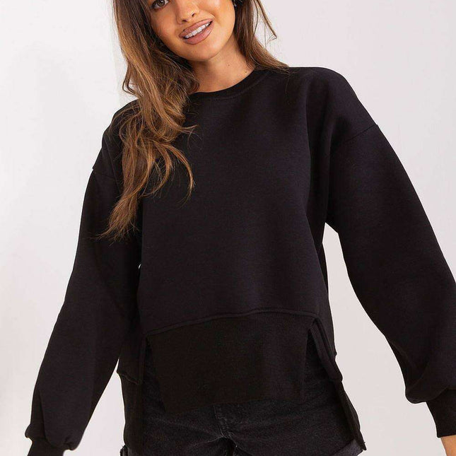 Chic Cotton Asymmetrical Sweatshirt from Moda