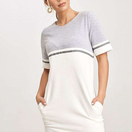 Chic Cotton Belted Mini Dress with Functional Pockets - Très Elite